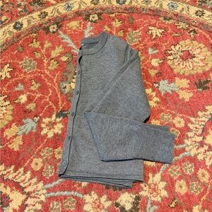 Gray Button-Front Sweater Cardigan